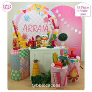 Festa Junina Arraiá Rosa - Kit Luxo 1
