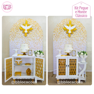 Romano Glitter Dourado e Branco - Kit Clássico 2