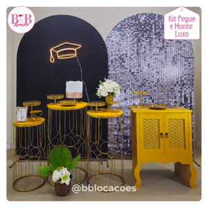 Formatura Preto e Prata - Kit Luxo